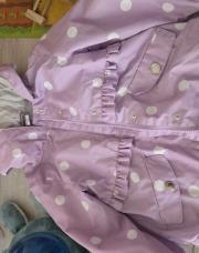Manteau fille à pois
