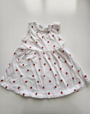Robe légère blanche & fraises - Kiabi - taille 9 mois 
