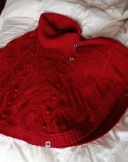 Poncho rouge Sergent major 10-11ans 