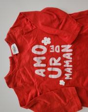 Tshirt à longues manches rouge 