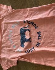 T shirt saumon panthère 