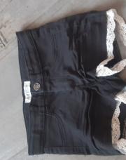 Short jean dentelle