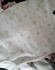 Pyjama 1mois kiabi blanc fleur 