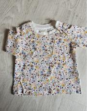 T shirt 0/3M fleuri