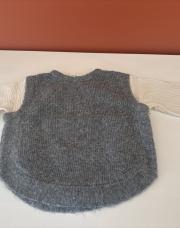 Pull Kiabi 12 mois Gris et blanc 