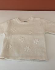 Pull Kiabi 12 mois À fleur beige 