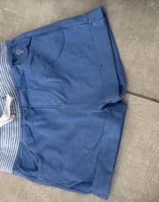 Short 74 obaibi bleu bandes blanches 