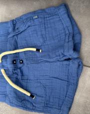 Short 74 obaibi Bleu cordon jaune 