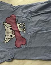 T-shirt bleu chien-os 4 ans 