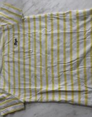 T-shirt blanc rayé jaune Blue Queen 6 ans 116cm