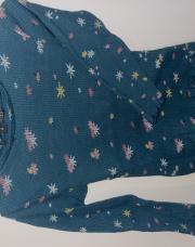 T-shirt longues fleurs QLF 4 ans 