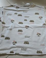 T-shirt zara 2-3 ans blanc voiture