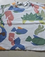 T-shirt zara 3-4 ans blanc mer