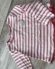 Blouse lignée blanc et rose  Zara 9 mois 