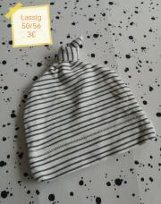 Bonnet Lassig ligné blanc gris 