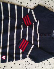 Blouse lignée bleu blanc 12M hublot 