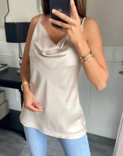 Top satin beige