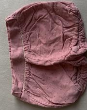 Short en velours rose petit pois 12m