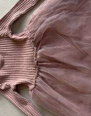 Robe 9-12m vieux rose tulle