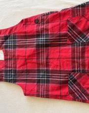 Petite robe à carreau rouge 80