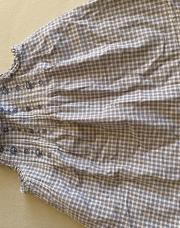 Robe carreau blanc mauve 12m