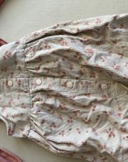 Robe velours beige et rose 24m