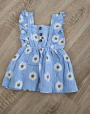 Robe bleue à fleurs 