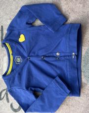 Gilet  bleu 68 cœur jaune 