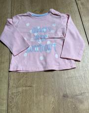 T shirt longue manche rose 9 mois 