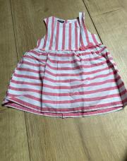 Robe kiabi rose et blanc 12 mois 
