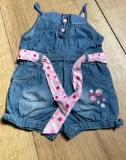 Combishort en jeans 18 mois 