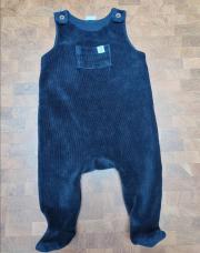 Salopette en velour bleue
