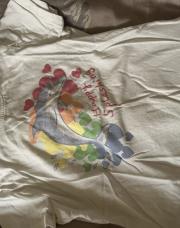 T-shirt blanc dauphin « Happy Splashing » Primark 6-7 ans 122cm