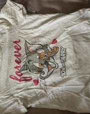 T-shirt fille blanc « Tom and Jerry » Kiabi 6 ans 