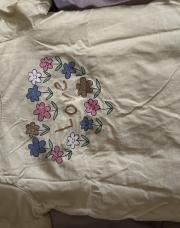  T-shirt fille jaune fleurs « Love » Primark 6-7 ans 122cm