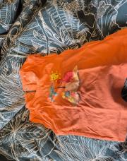 T shirt orange decor vacance
