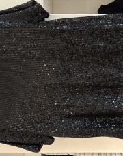 Blouse sequins noir Mango L 