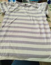 Tee shirt mauve et blanc 3 ans 