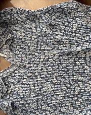 Blouse fleur bleu M 