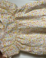 T-shirt jaune à fleurs 6m