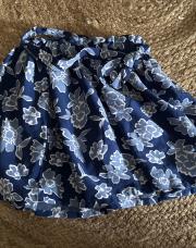 Jupe bleu fleur 4-6ans 