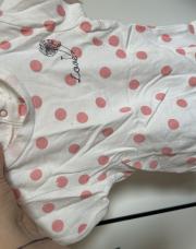 Tunique blanche pois rose 6m