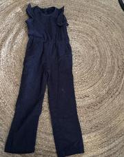 Superbe combi velours léger bleu marine 5-7 ans 