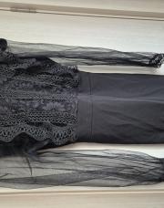 Robe noir m1nche a voile