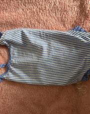 Maillot ligné bleu et blanc 86cm 