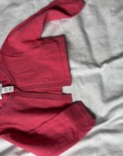 6mois petit gillet rose 
