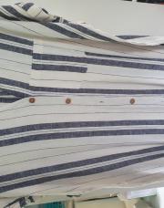 Robe blanche, lignes bleues Camaieu
