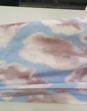 Jupe bleu ciel-brun 