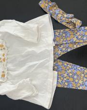 Ensemble top + legging bleu/jaune Sergent Major - 6M
