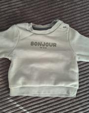 Pull bonjour la vie kiabi kaki 3 mois